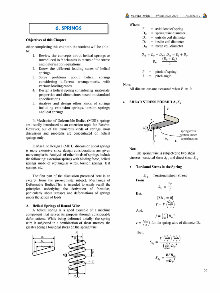 MD1 06 Springs NS | PDF