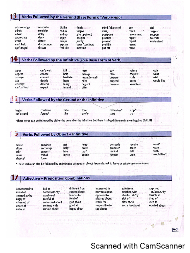 Veebs followed by gerund or infinitive PDF