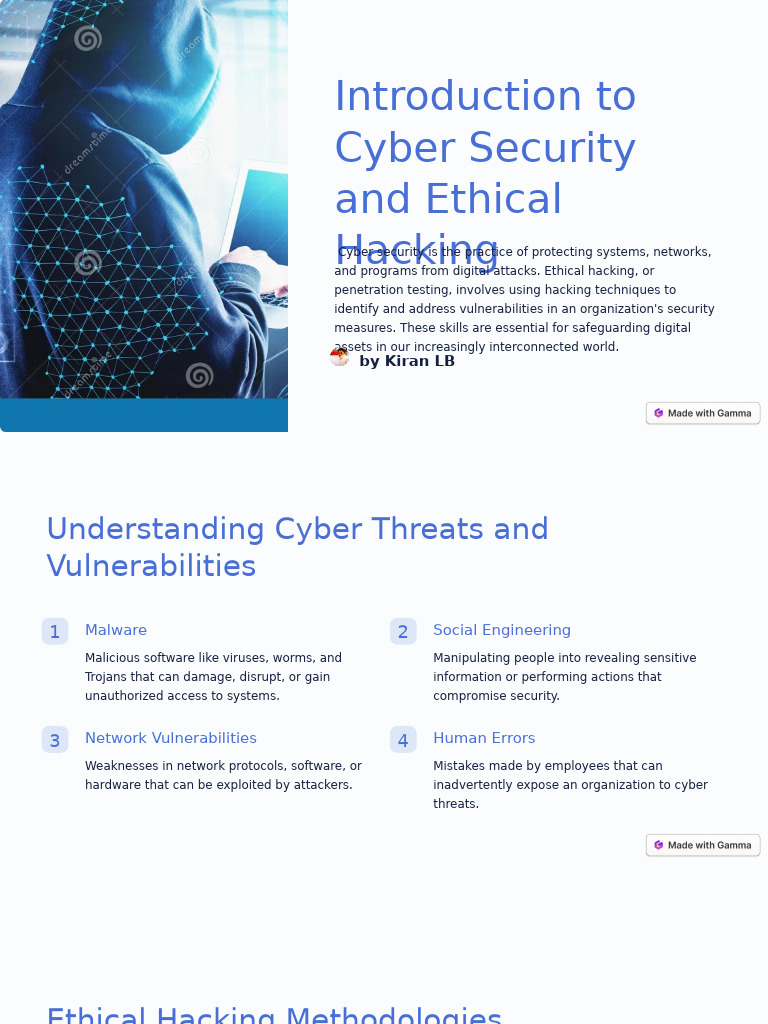 Introduction to Cyber Security and Ethical Hacking | PDF | Security ...