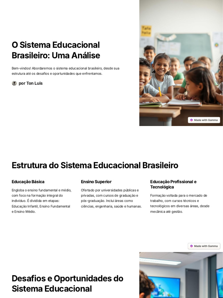 Análise do Sistema Educacional Brasileiro | PDF