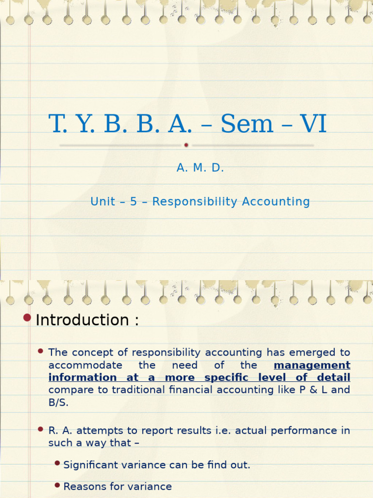 T.Y. - Sem VI - AMD. - Unit - 4 | PDF | Profit (Economics) | Cost