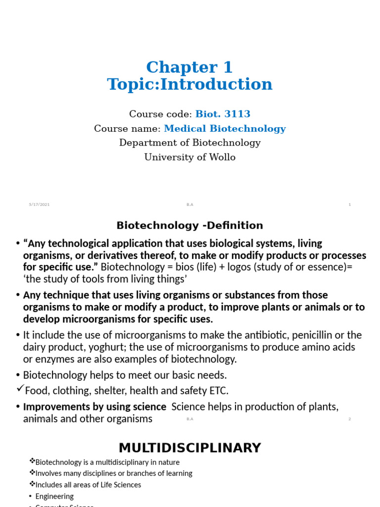 Medical biotechnology | PDF | Biotechnology | Phases Of Clinical Research