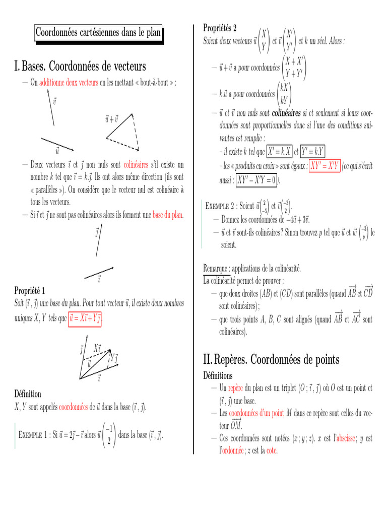 Coord Cart 2D | PDF | Coordonnées cartésiennes | Cercle