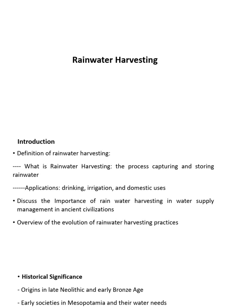 Rainwater Harvesting | PDF | Water Resources | Water