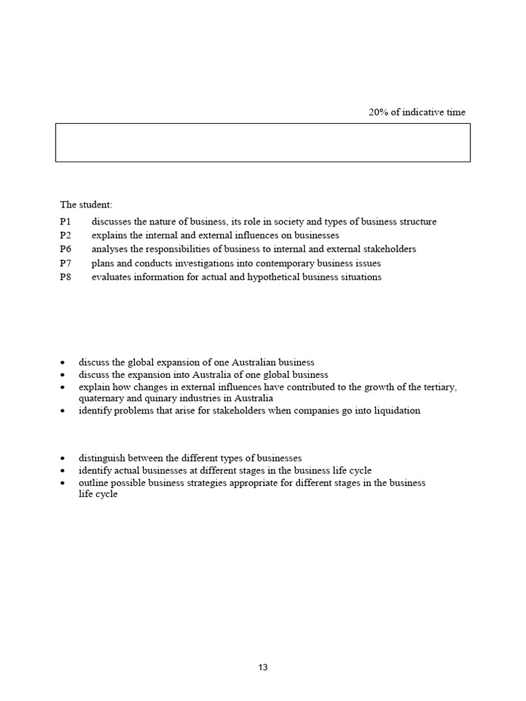 Business Studies Stage 6 Syllabus Nature of Business-1 | PDF | Business ...