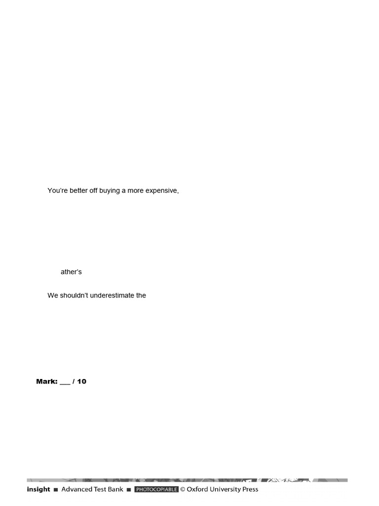 Vocabulary & Grammar Test Unit 6 Test B | PDF | William The Conqueror