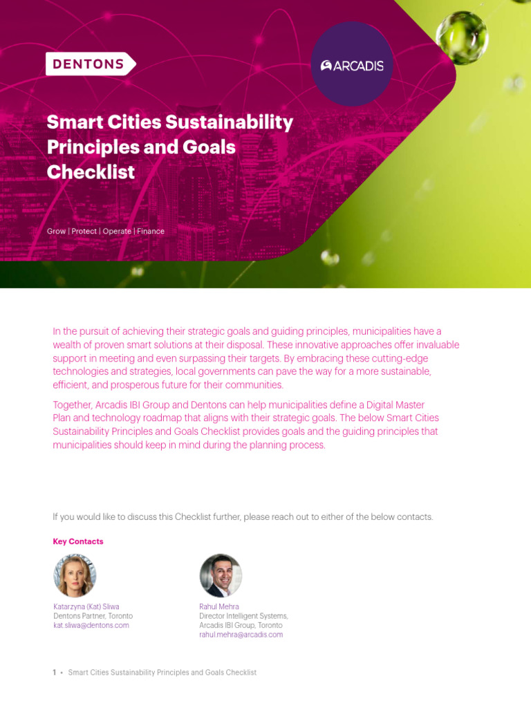 Smart Cities Sustainability Checklist | PDF | Climate Change Mitigation ...