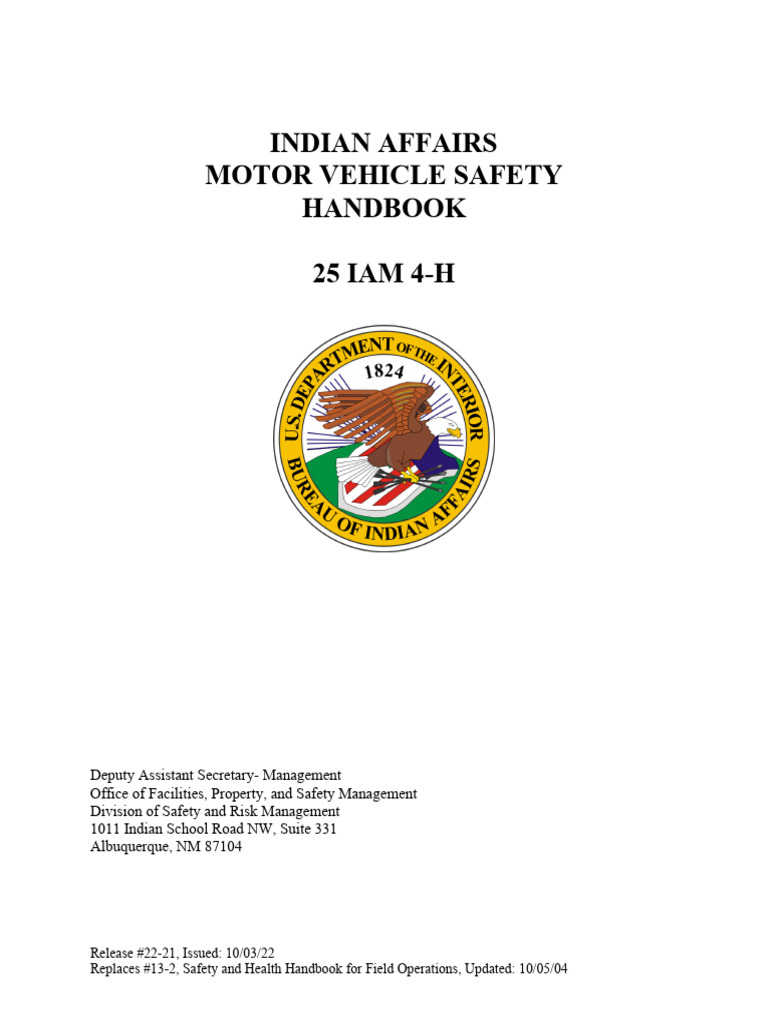 Indian Affairs Motor Vehicle Safety Handbook | PDF | Trailer (Vehicle ...