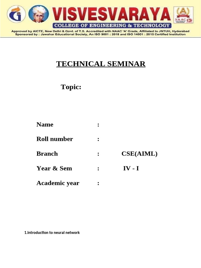 Technical seminar index pdf artificial neural network deep learning