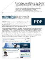 Mentalità Sportiva: mentalitasportiva.it la nuova ed originale testata giornalistica on line