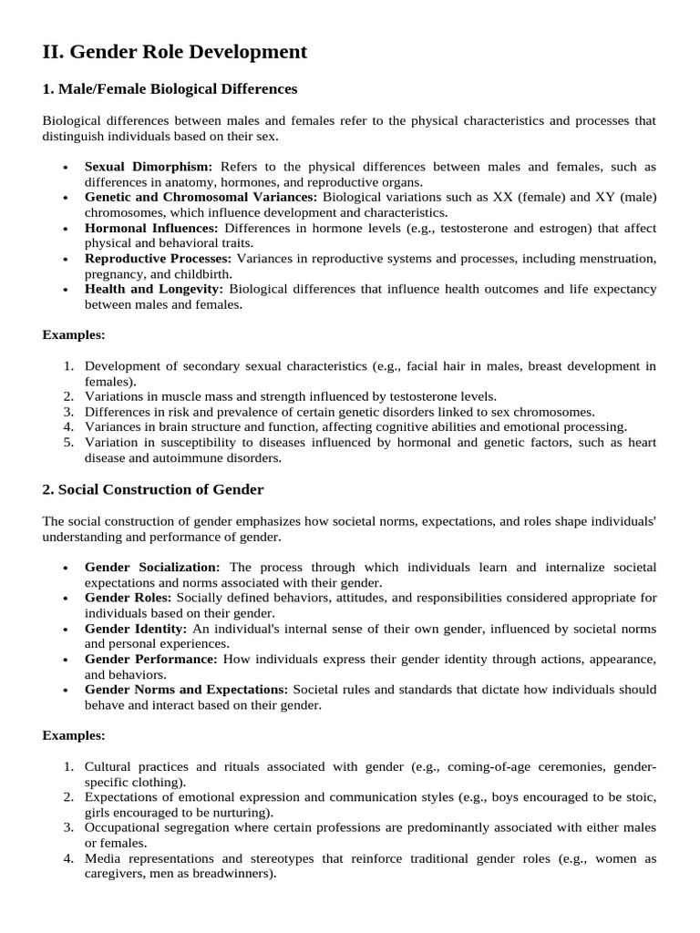 Gender Roles: Biology and Social Constructs | PDF | Gender | Gender Studies