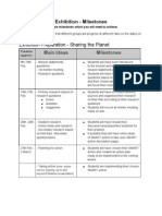 Exhibition Preparation Milestones For Students