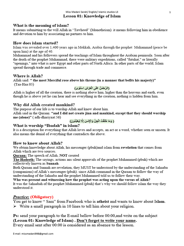 Understanding the Basics of Islam | PDF | Prophets And Messengers In ...