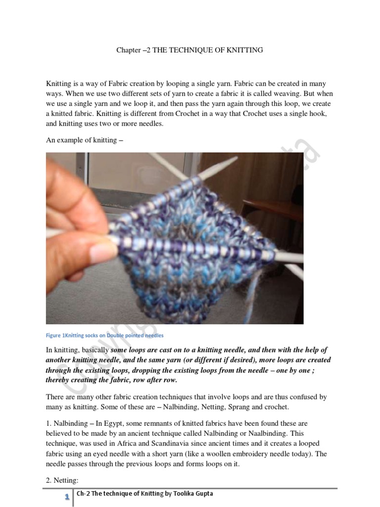 Knitting Techniques and Fabric Creation | PDF | Knitting | Textiles