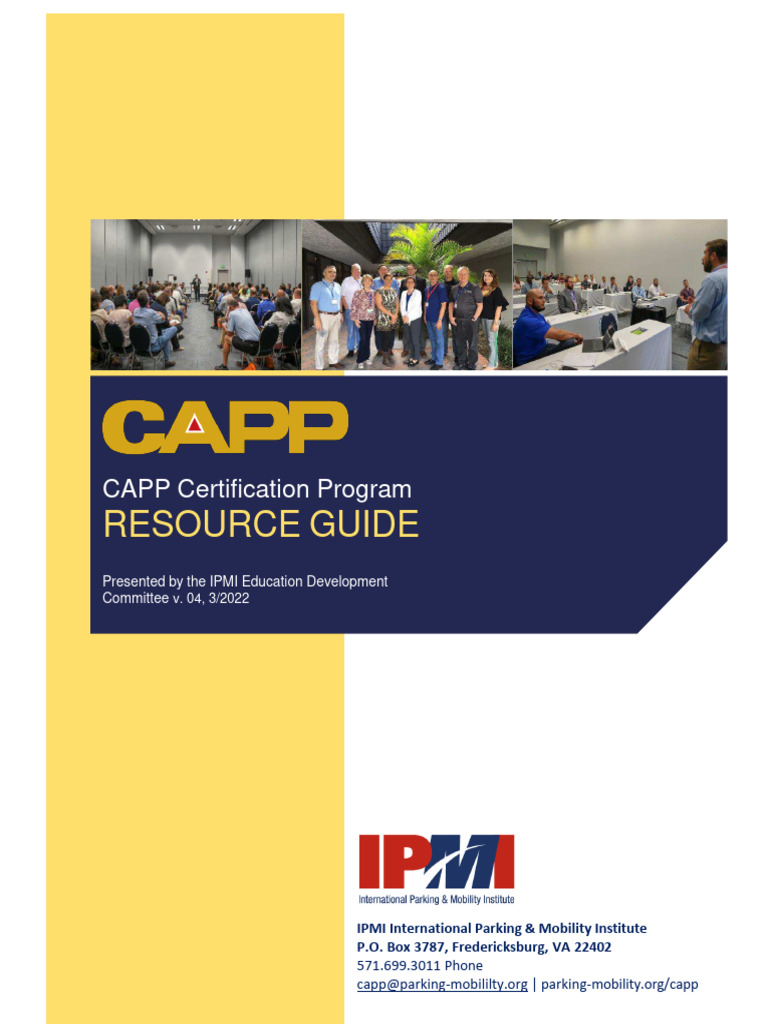 2022 CAPP Resource Guide PDF Multiple Choice Professional