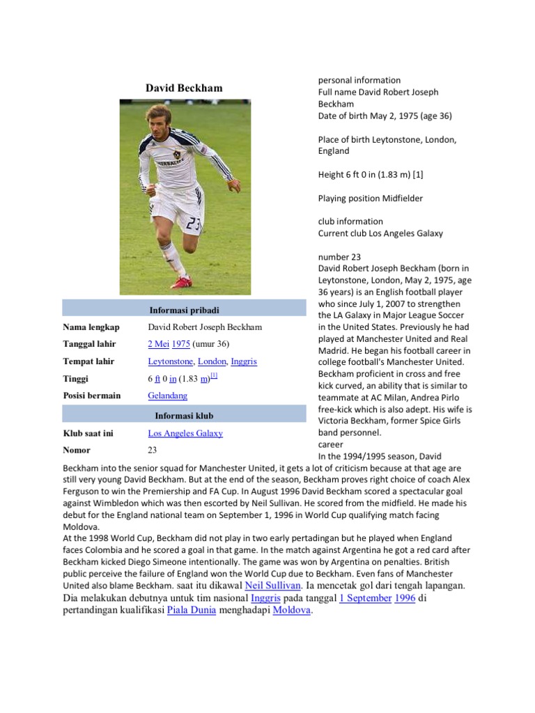 David Beckham PDF