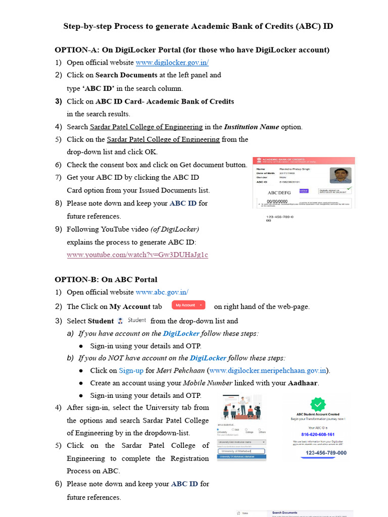 Generate Your ABC ID: Step-by-Step Guide | PDF