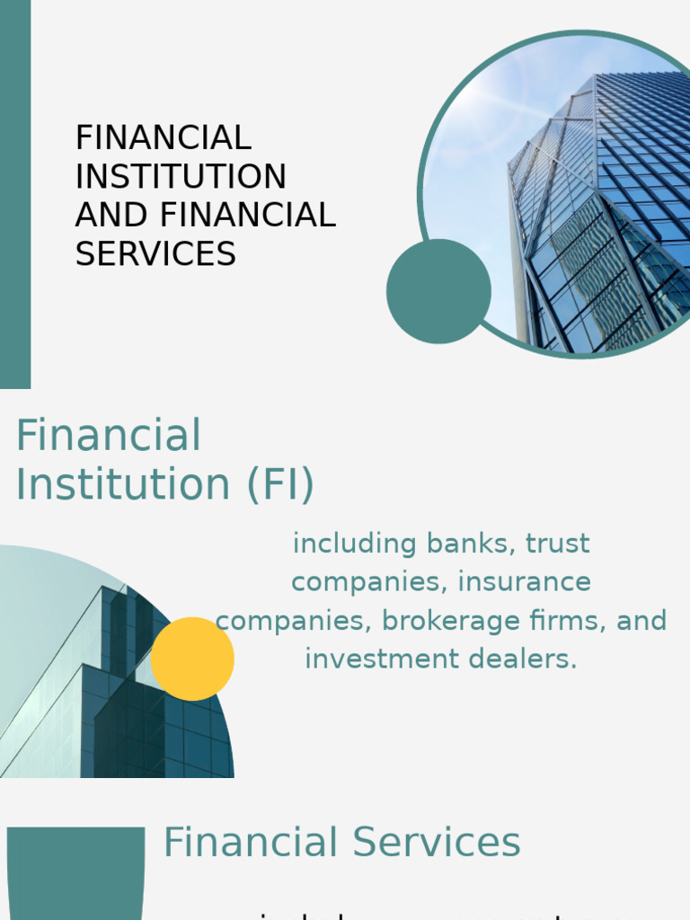 Overview of Financial Institutions & Services | PDF