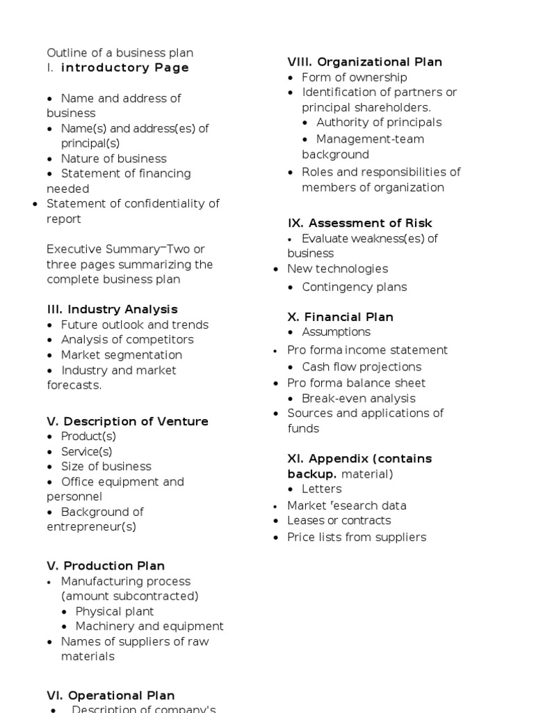 VIII. Organizational Plan | PDF