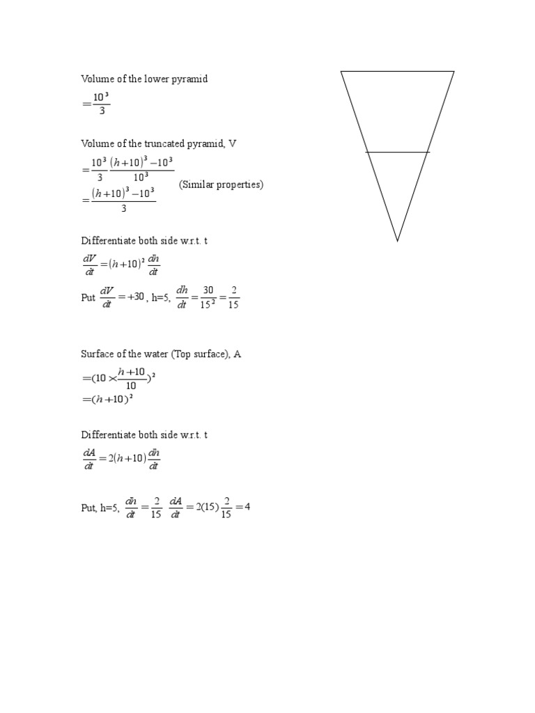 Volume of The Lower Pyramid | PDF