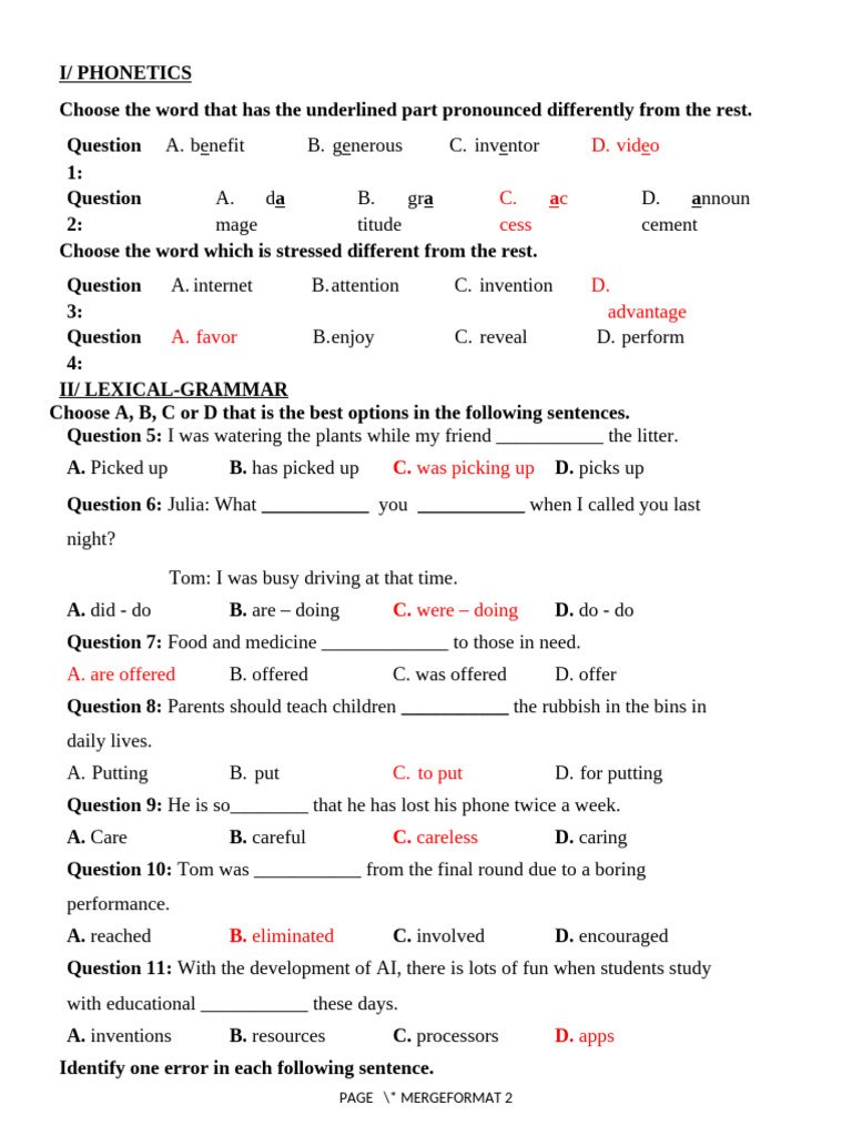 Phonetics and Grammar Practice Exercises | PDF | Leonardo Da Vinci