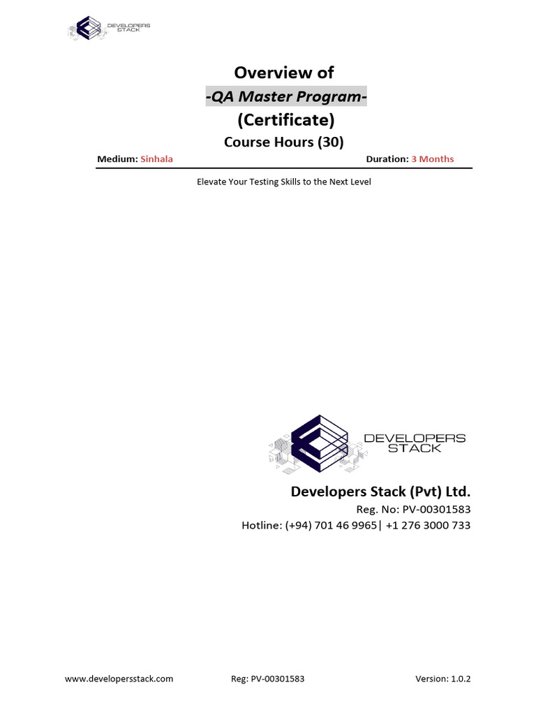 QA Master Program in Manual Testing | PDF | Scrum (Software Development ...