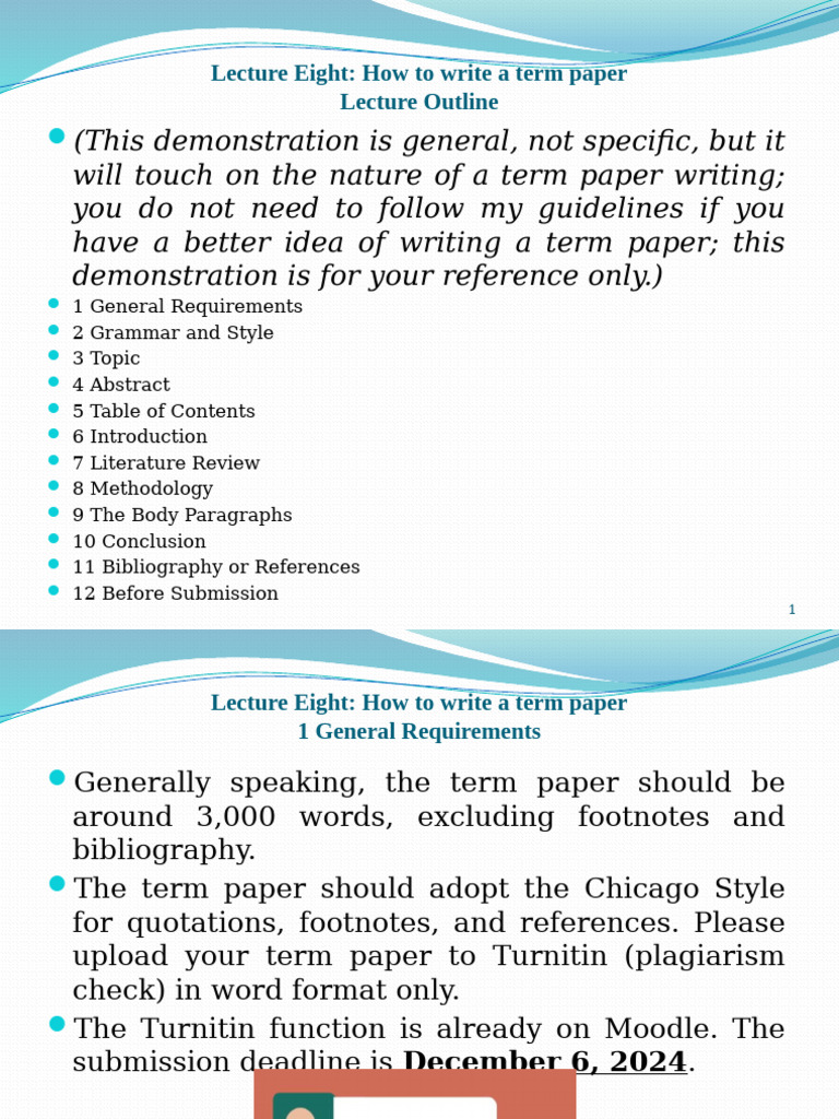 Term Paper Writing Guide | PDF | Abstract (Summary) | Adverb