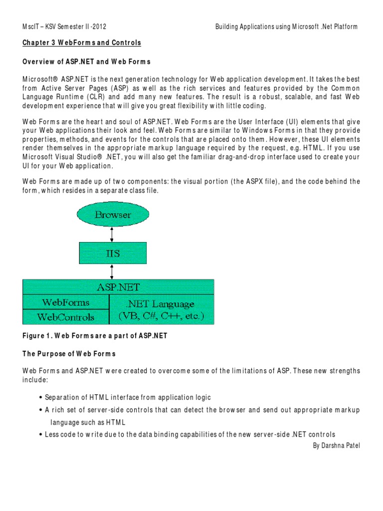 Chapter 3 Webforms and Controls | PDF | Active Server Pages | Html