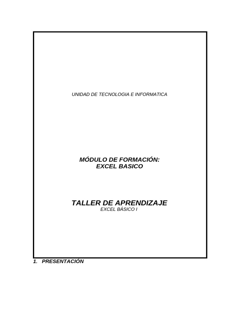 Taller de Programa Excel II | PDF | Hoja de cálculo | Microsoft Excel