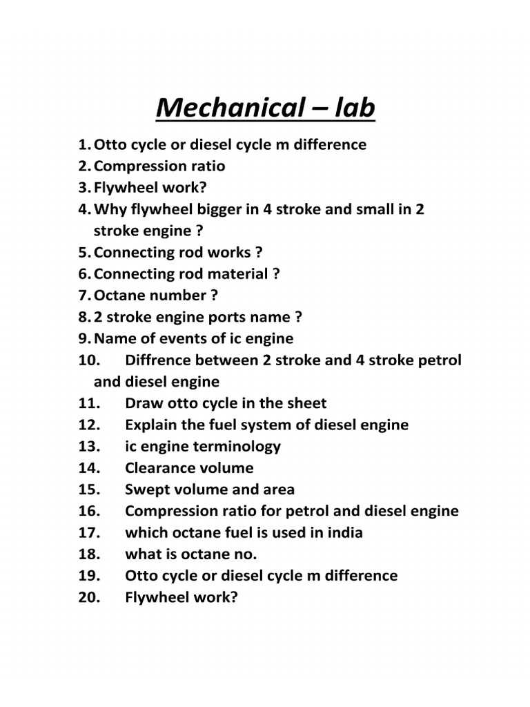 Mechanical Lab Pdf