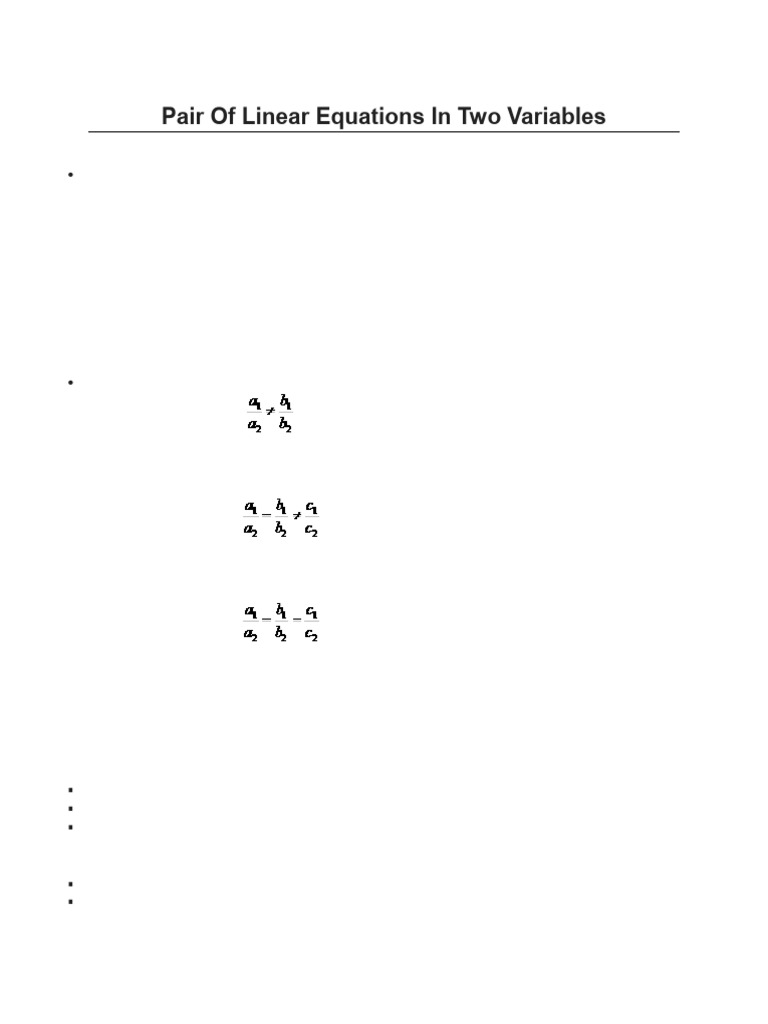 Understanding Linear Equations Solutions Pdf System Of Linear