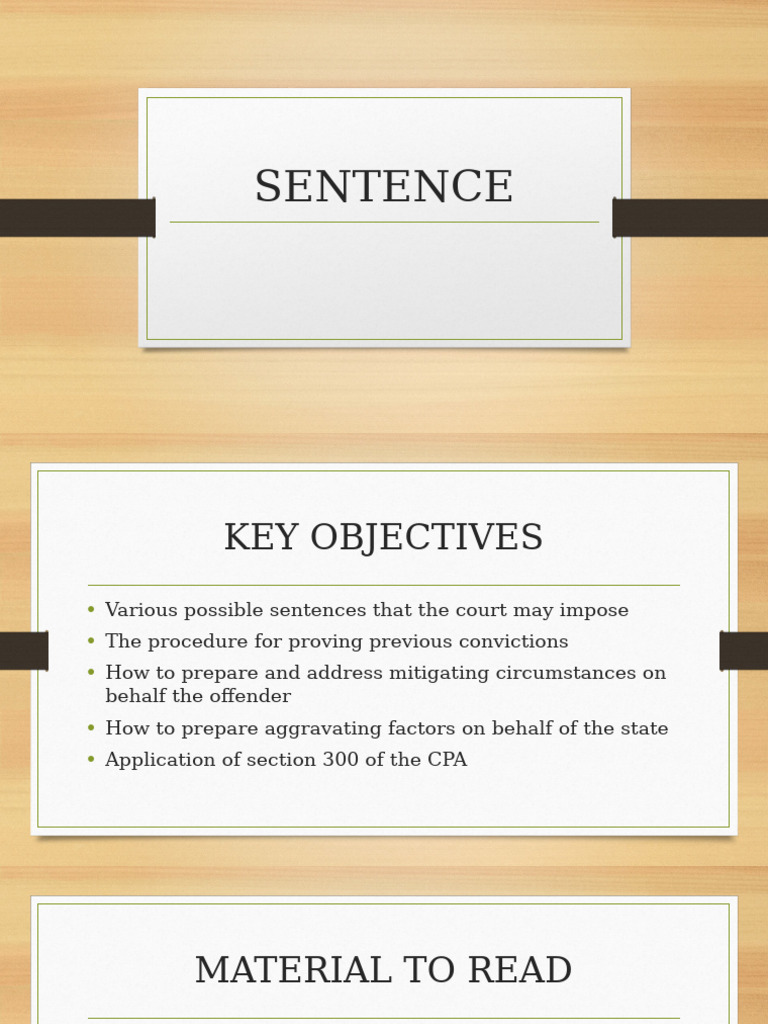 Sentencing Procedures in Criminal Law | PDF