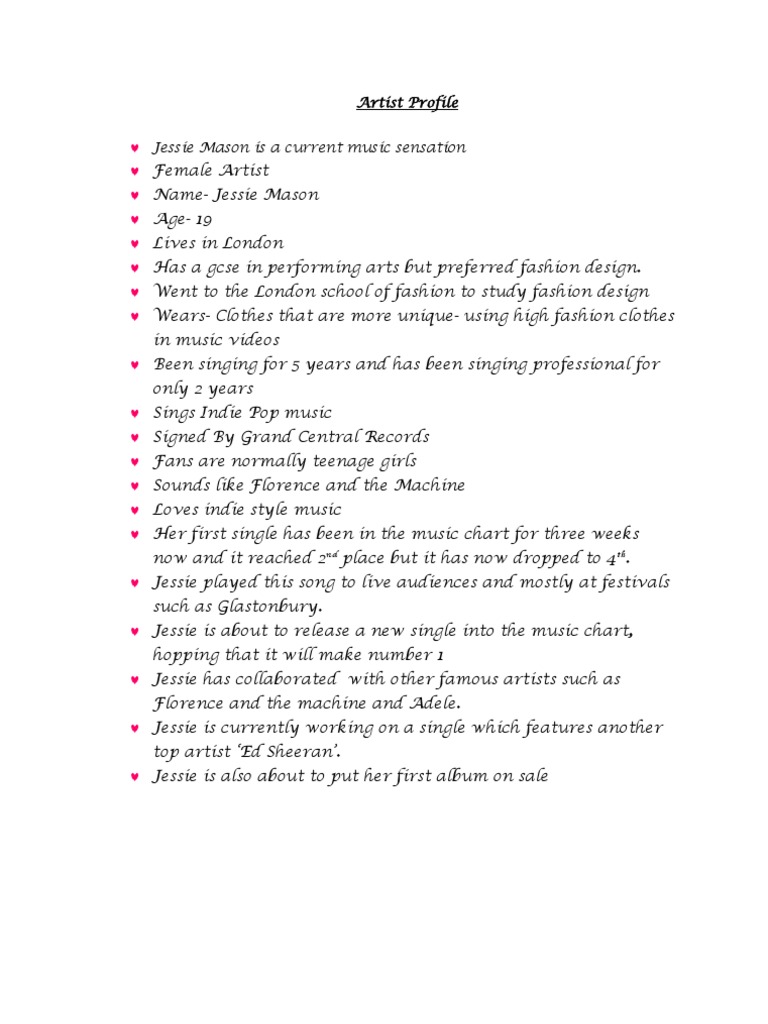 Artist Profile | PDF