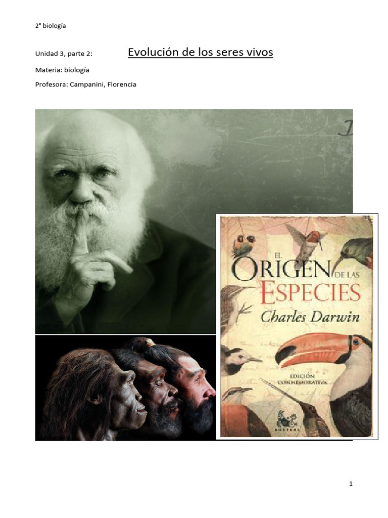 Unidad+3+Parte+2 +Modulo+Teórico+Evolución | PDF | Charles Darwin
