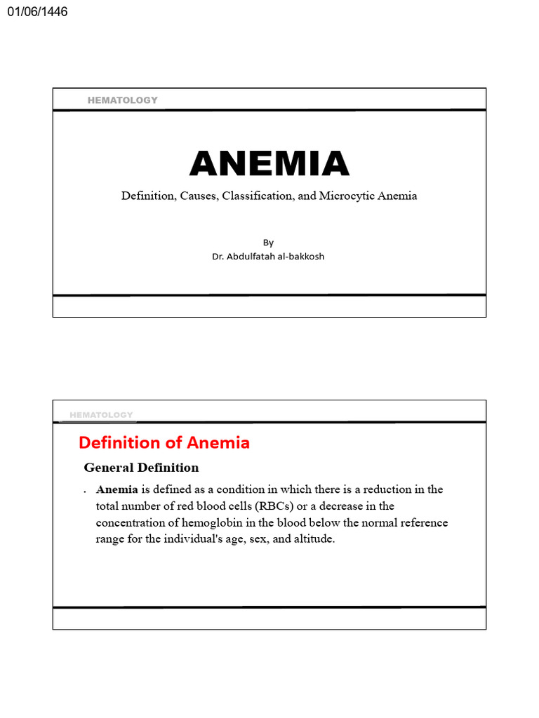 anemia | PDF | Anemia | Diseases And Disorders