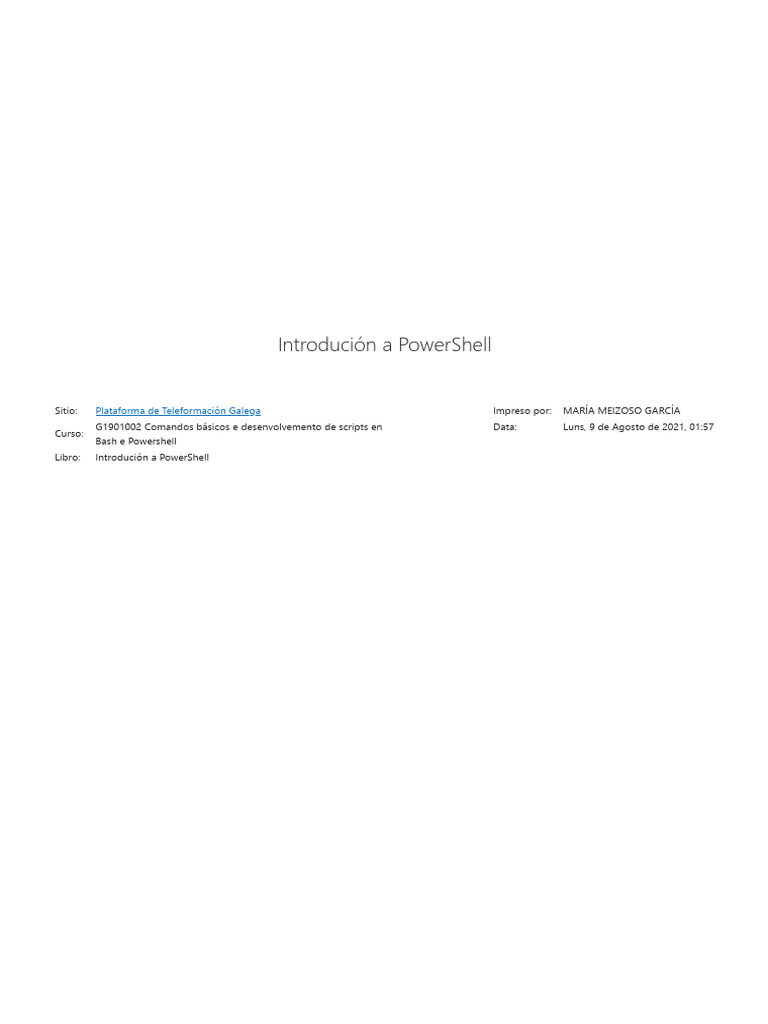 3 - Introdución A PowerShell | PDF