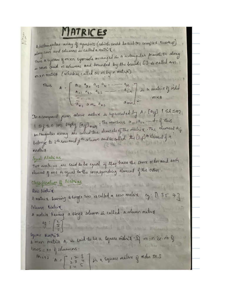 Matrices | PDF