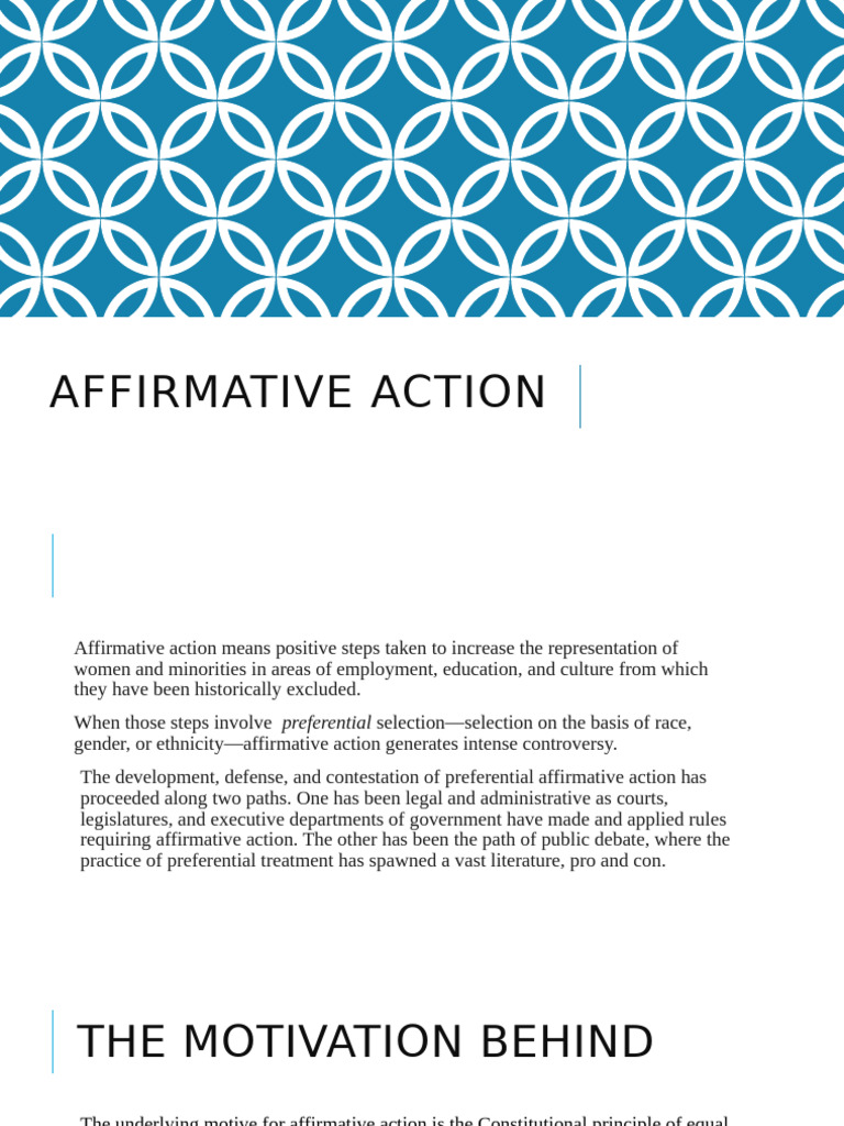 Affirmative Action | PDF | Affirmative Action | Discrimination