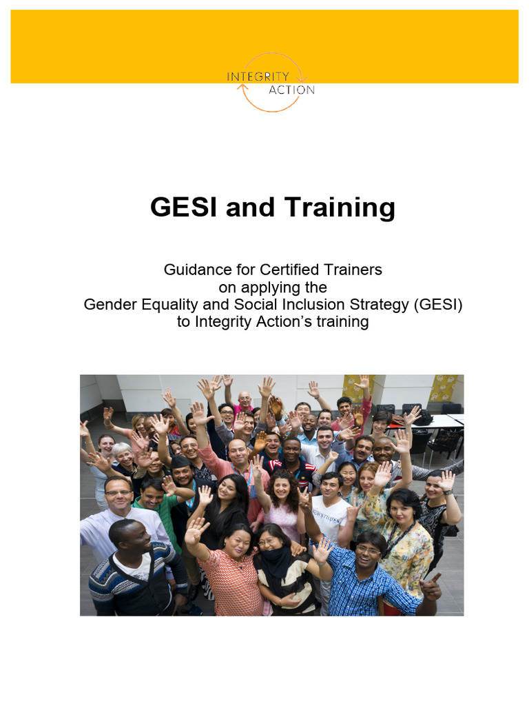 Gender Equality and Social Inclusion - Guidance For Ia Training | PDF ...