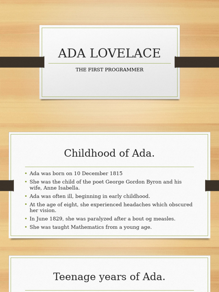 Ada Lovelace: Pioneer Programmer | PDF | Computing | Computer Science