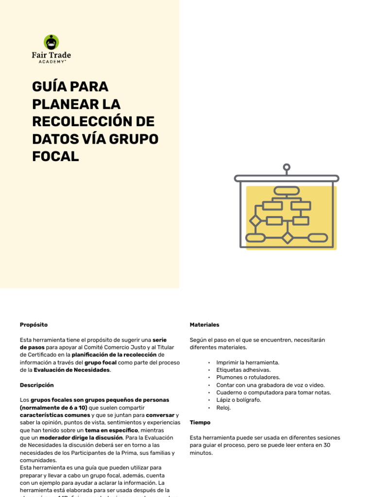 PS TRN Guide To Plan The Data Collection Via Focus Group Es 1.0.0 | PDF ...