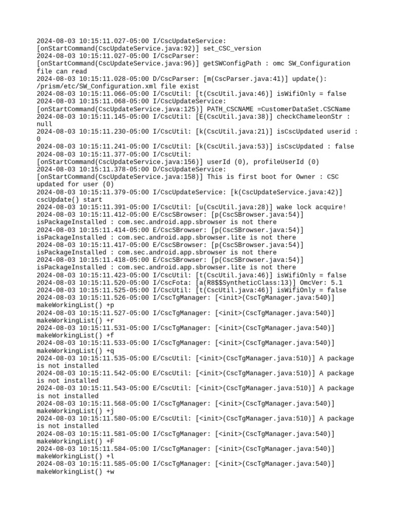 CSC Update Service Log Analysis | PDF | Software | Computing