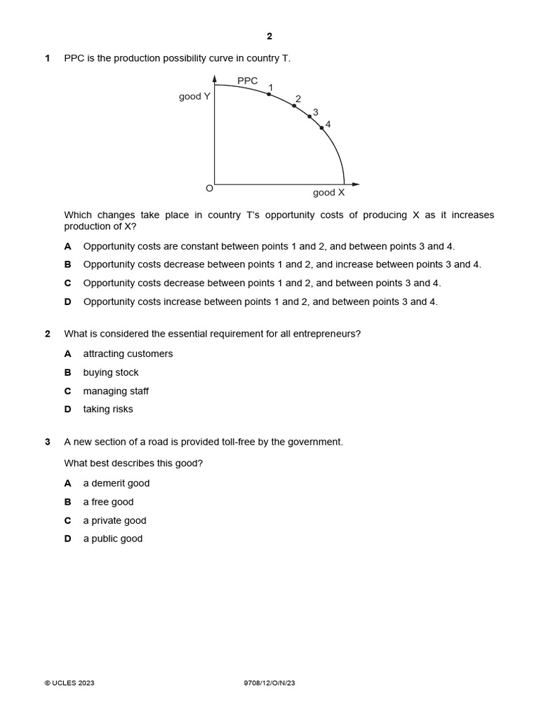 Economics Exam Questions and Answers | PDF | Elasticity (Economics ...