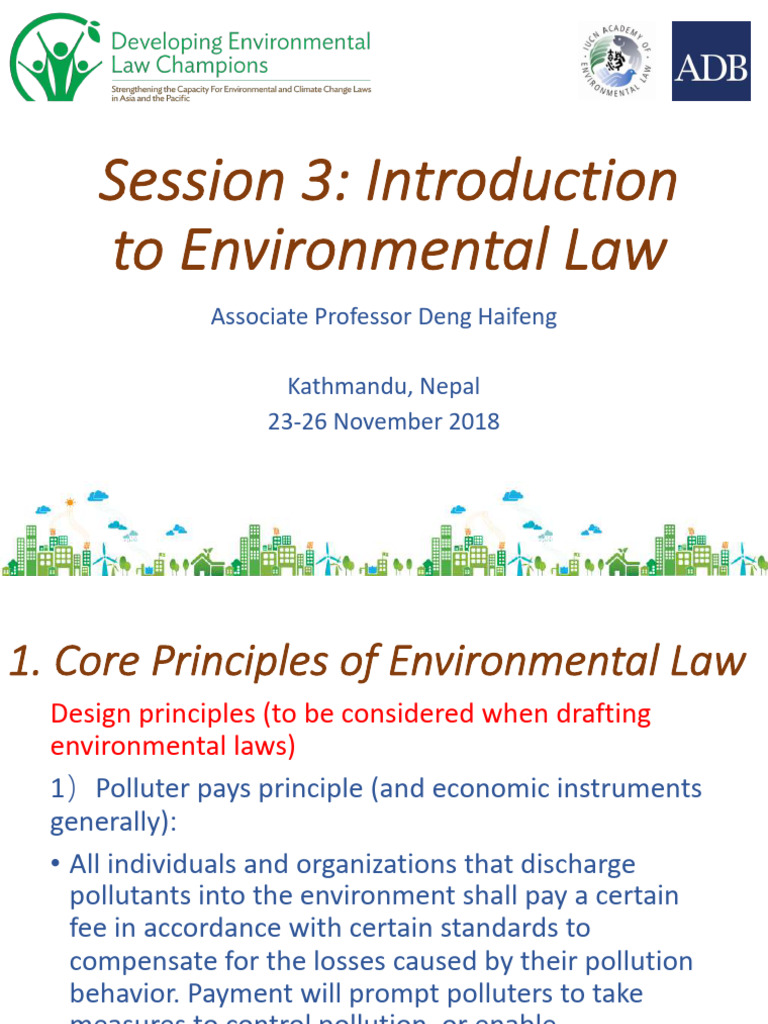 Core Principles of Environmental Law | PDF | Environmental Law ...