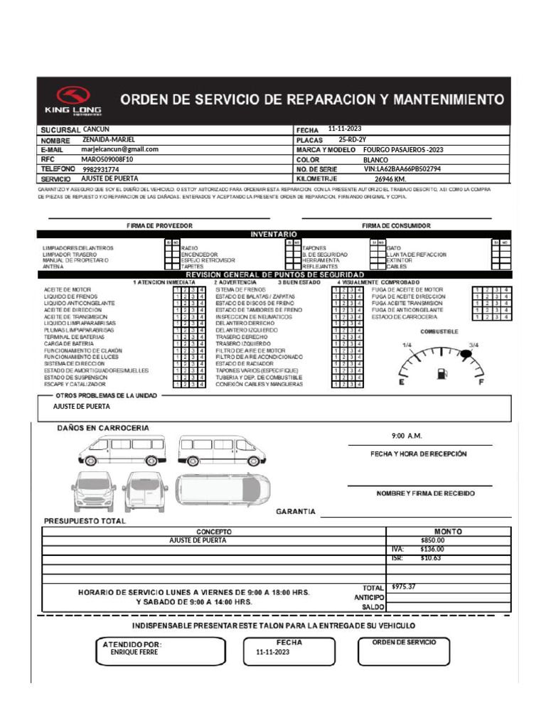 Ajuste de Puerta en Cancún 2023 | PDF
