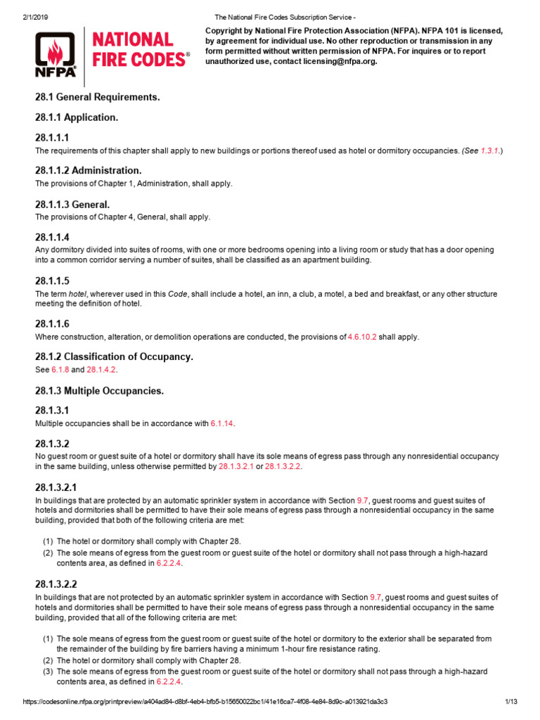 Egress Requirements for Hotels & Dorms | PDF | Fire Sprinkler System ...