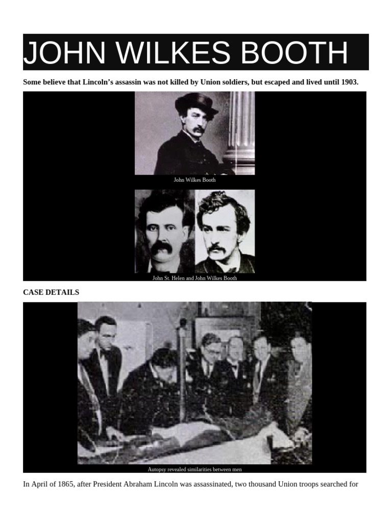 JOHN WILKES BOOTH PDF John Wilkes Booth