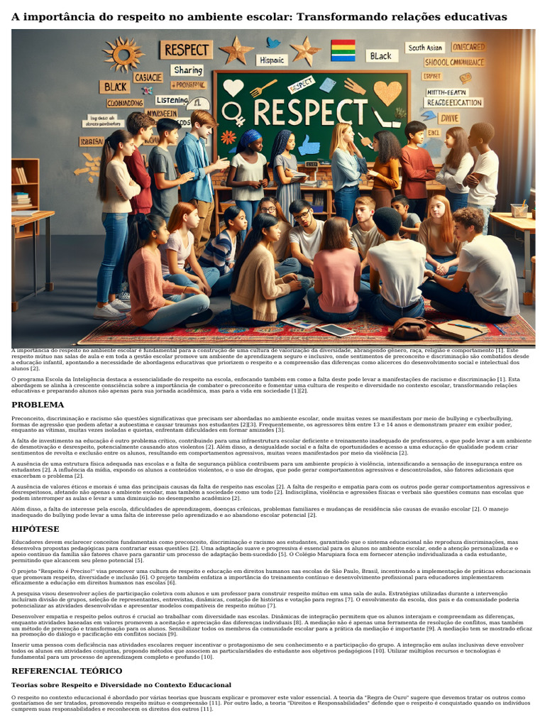 Respeito e Diversidade na Escola | PDF | Aprendizado | Inclusão (Educação)
