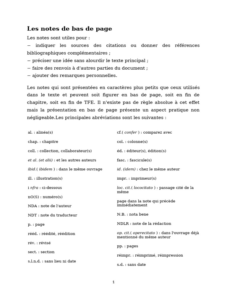 Insérer des notes de bas de page sur Word | PDF | Microsoft Word ...
