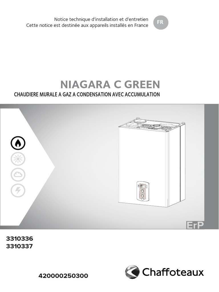 Notice technique Chaudière Niagara C Green PDF Chaudière Tuyau — free download
